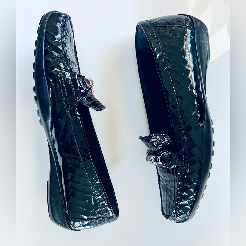 Geox patent leather loafer
